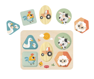 Музичний дерев'яний пазл "Farmers Funday"