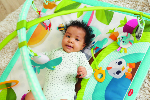 Розвиваючий квадратний килимок "Весела галявина"