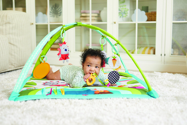 Розвиваючий квадратний килимок "Весела галявина"