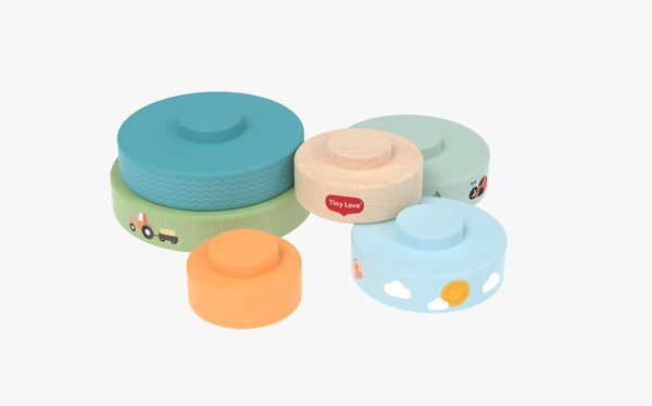 Розвиваюча дерев'яна пірамідка "Farmers Funday"